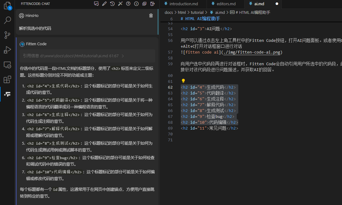 fitten code interaction